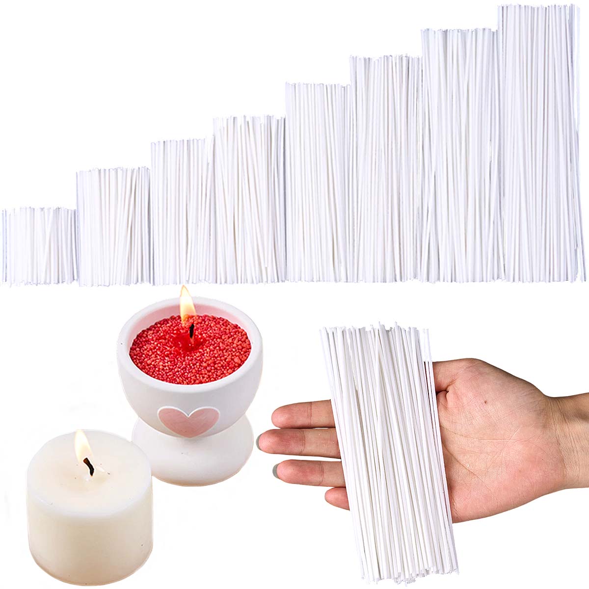 Candle Making Instructions - مجموعة من 50 قطعة من فتائل