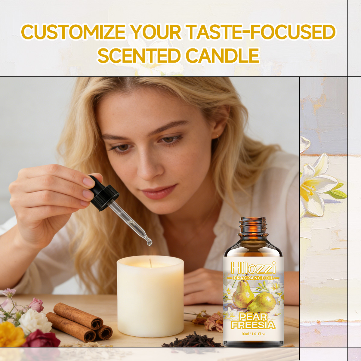 زيت عطري برائحة الكمثرى والفري - مراجعة Candle Making Experiment وسعره