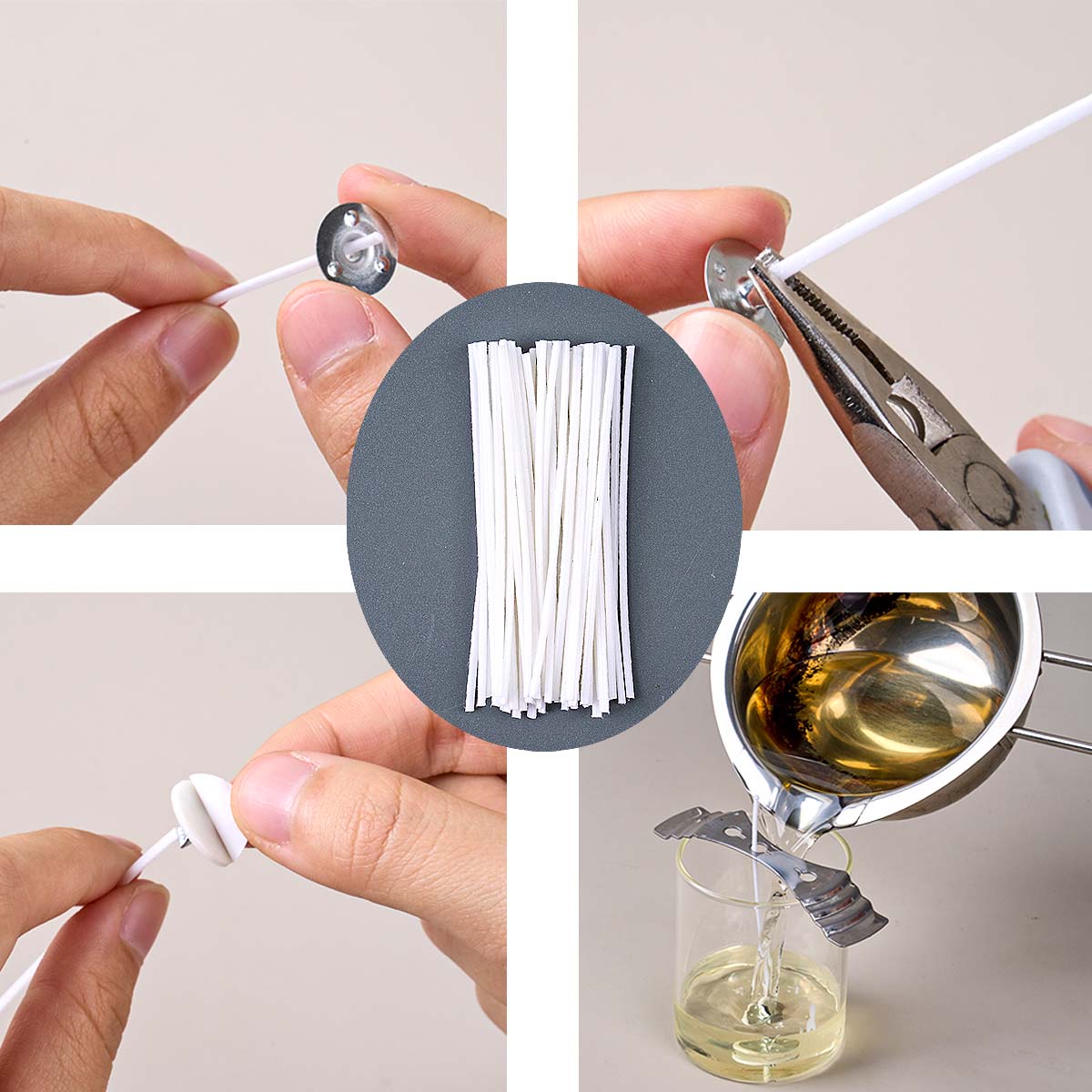 مجموعة من 50 قطعة من فتائل الش - مراجعة Candle Making Instructions وسعره