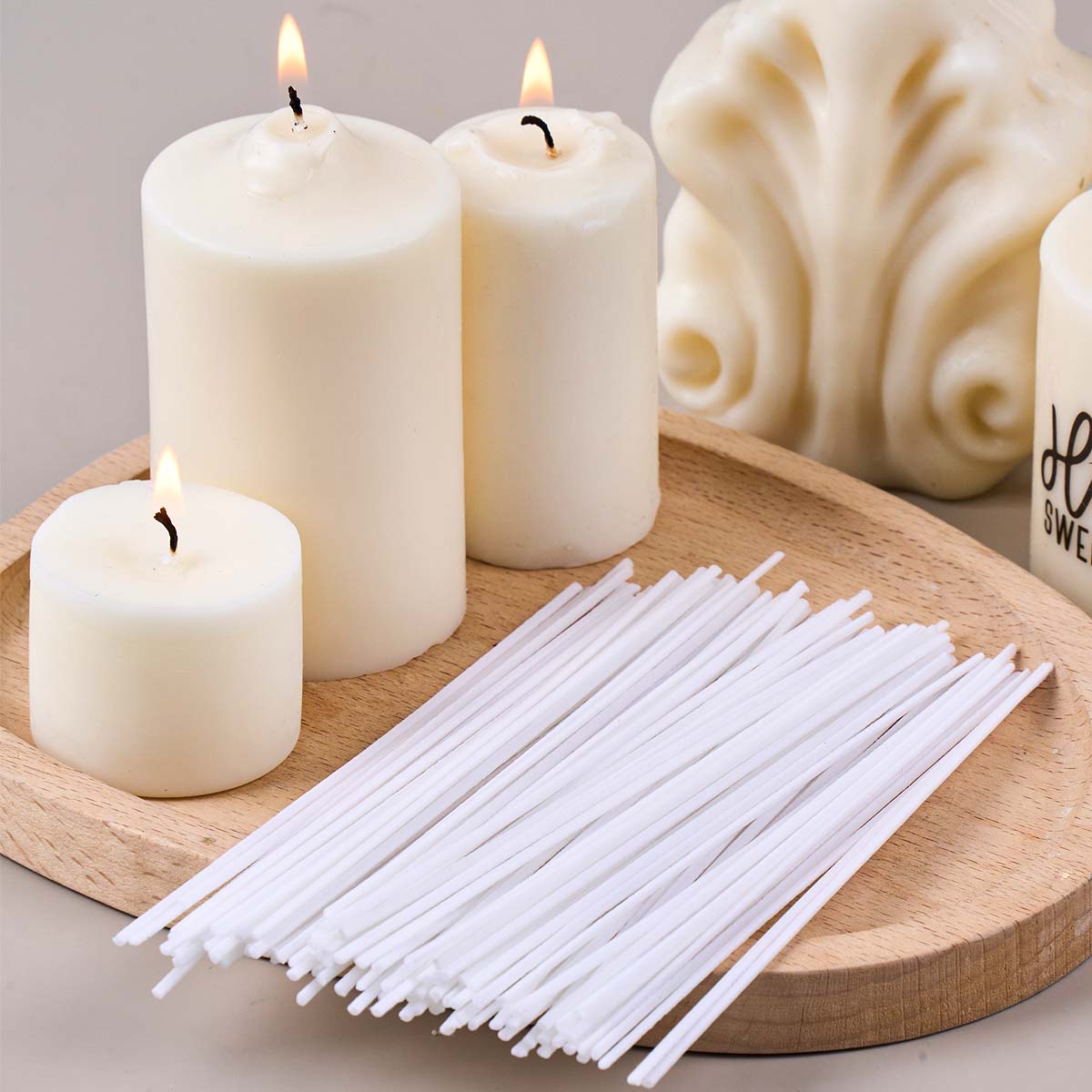 مجموعة من 50 قطعة من فتائل الش - مراجعة Candle Making Instructions وسعره