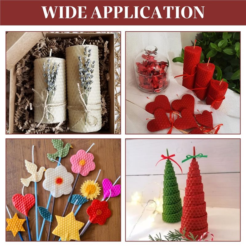 24 قطعة من أوراق شمع العسل مقا - مراجعة Candle Making Kit Beeswax وسعره